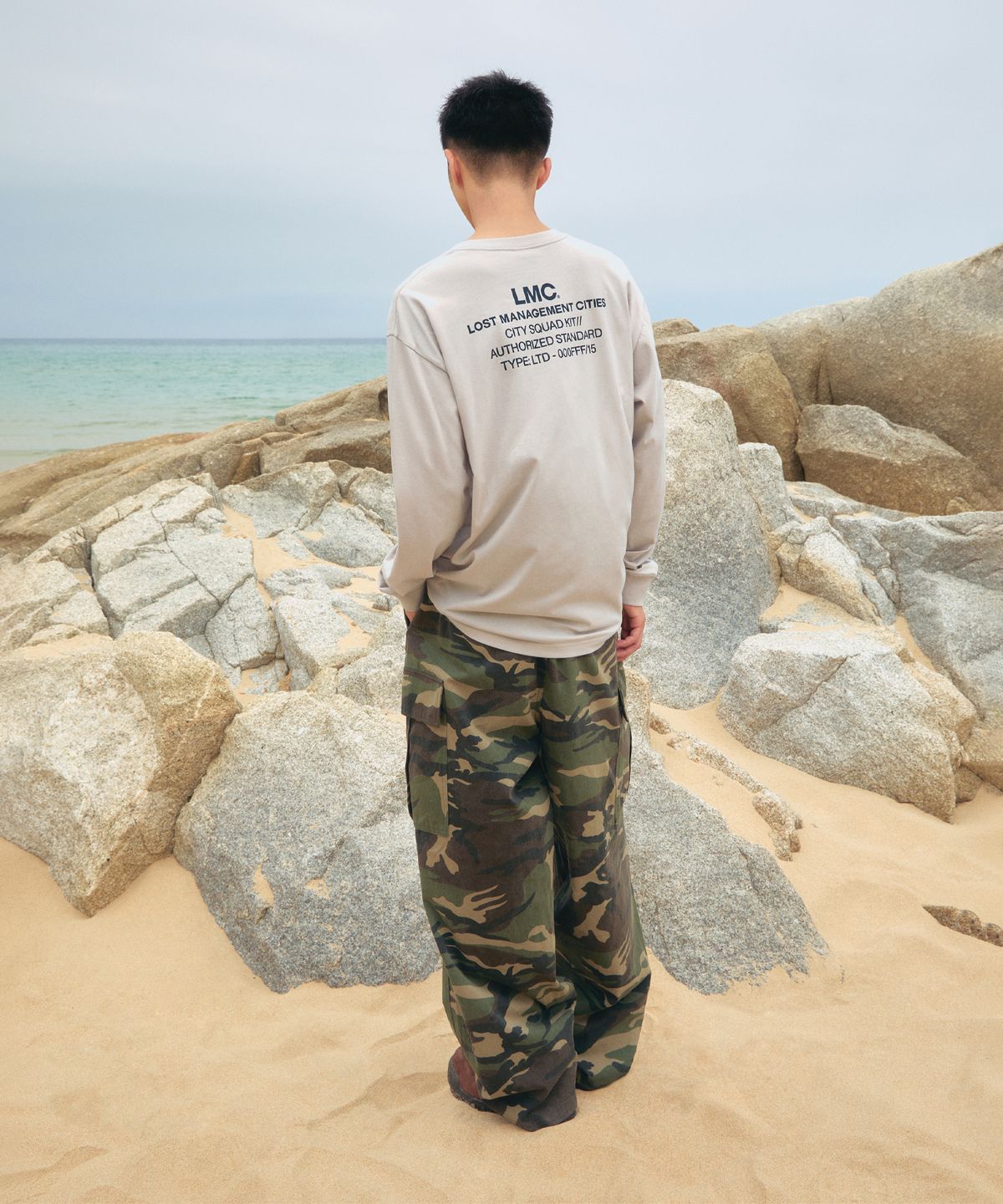 엘엠씨(LMC) AUTHORIZED STANDARD LONG SLV TEE sand