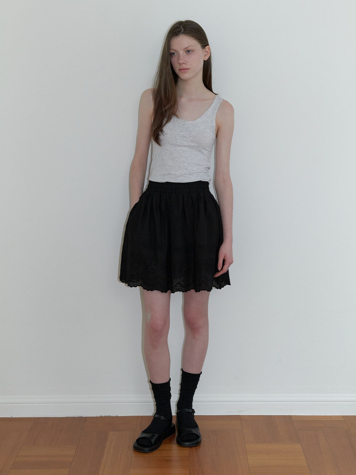 카인더베이비(KINDABABY) essential neck button sleeveless - 3 color