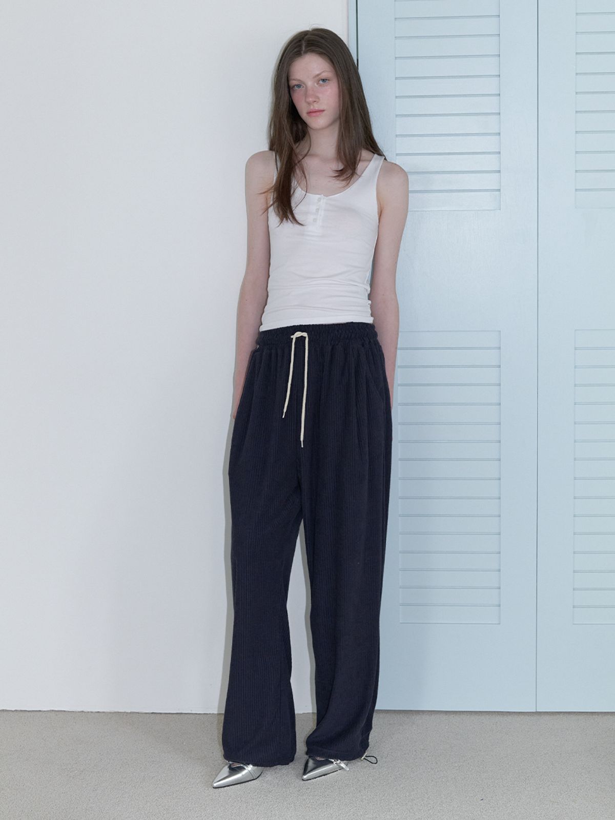 카인더베이비(KINDABABY) essential neck button sleeveless - 3 color