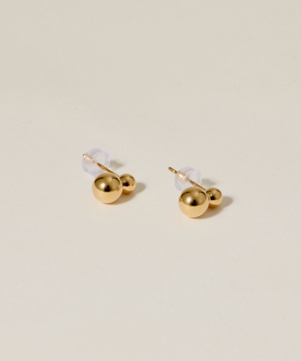 노비스도쿄(NOVICE TOKYO) 더블 볼 피어스［Silver925］Double Ball Pierce / Gold