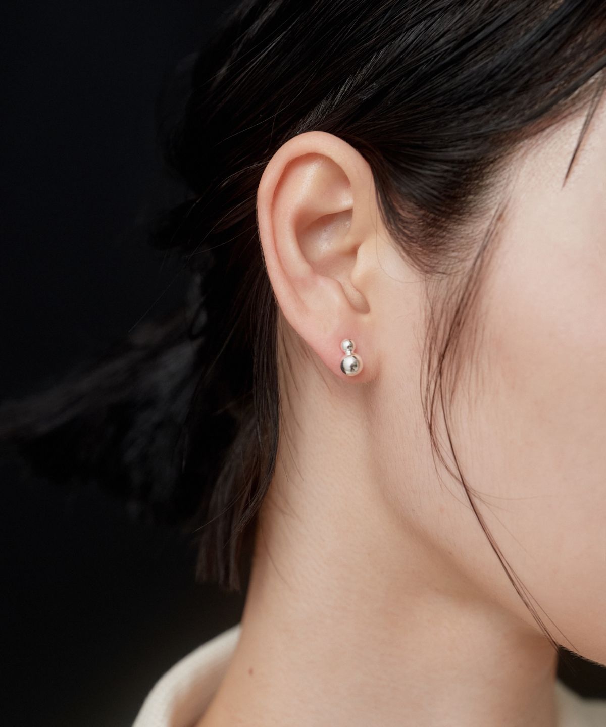 노비스도쿄(NOVICE TOKYO) 더블 볼 피어스［Silver925］Double Ball Pierce  / Silver