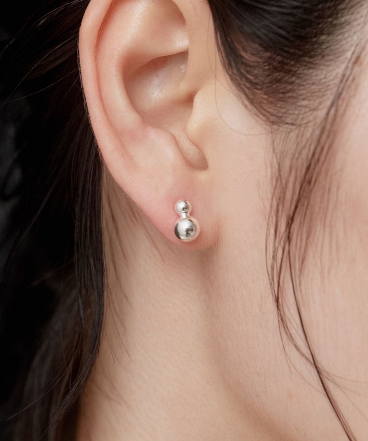 노비스도쿄(NOVICE TOKYO) 더블 볼 피어스［Silver925］Double Ball Pierce  / Silver