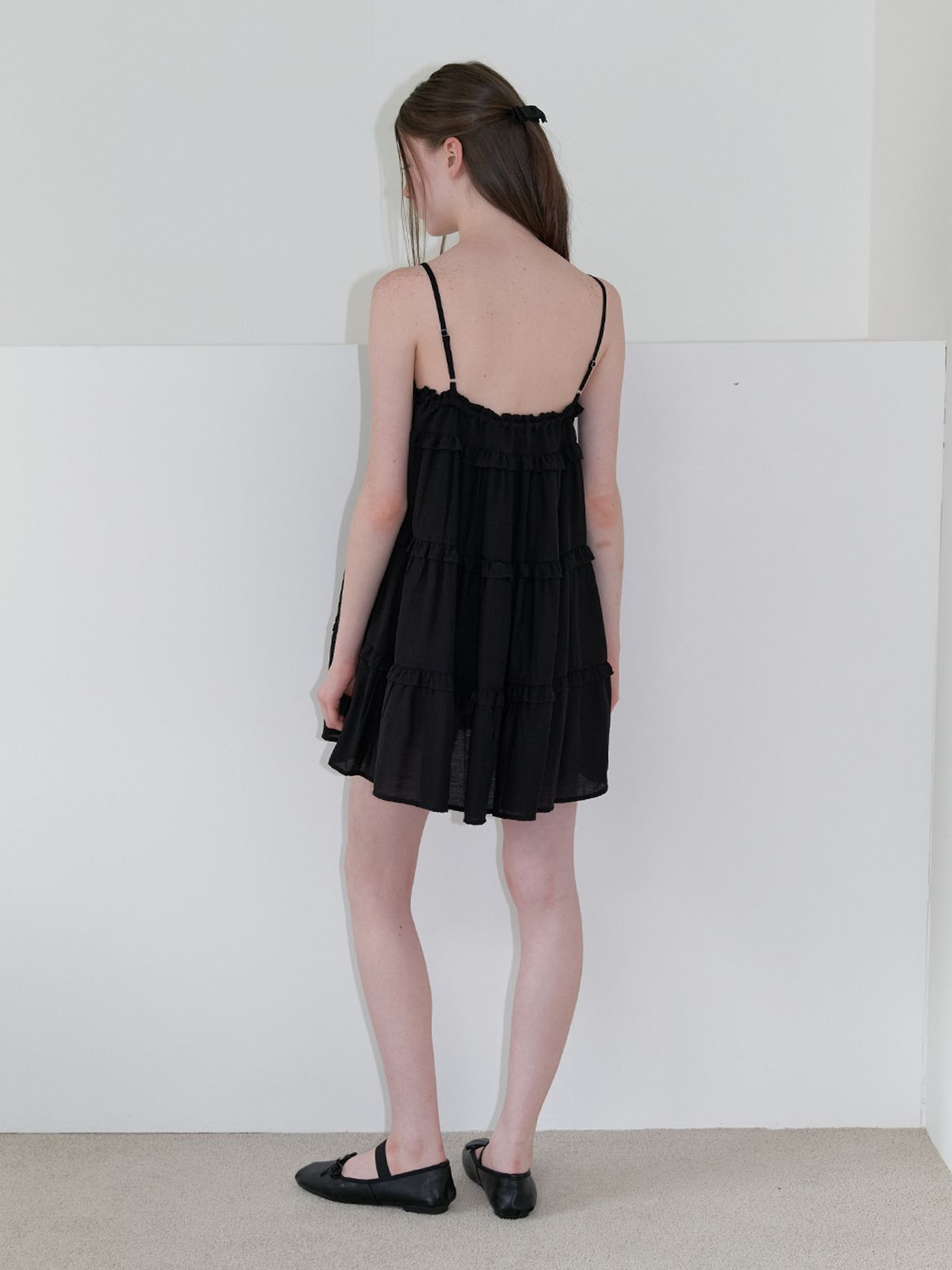 카인더베이비(KINDABABY) frill mini cancan dress - black