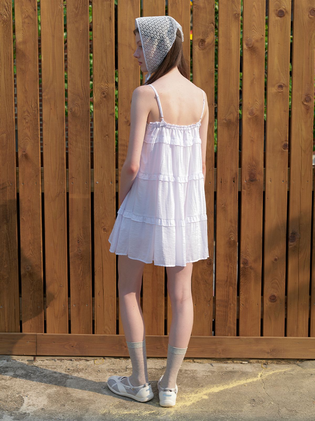 카인더베이비(KINDABABY) frill mini cancan dress -white