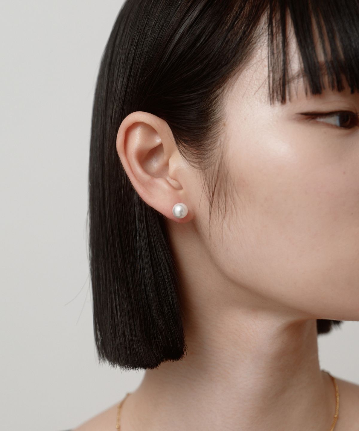 노비스도쿄(NOVICE TOKYO) 진주 귀걸이 Pearl Stud Pierce[Stainless] / Gold