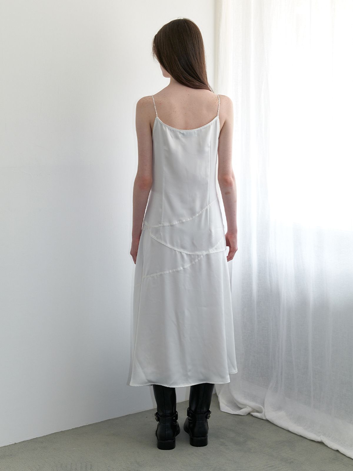 카인더베이비(KINDABABY) lace line slip dress - white