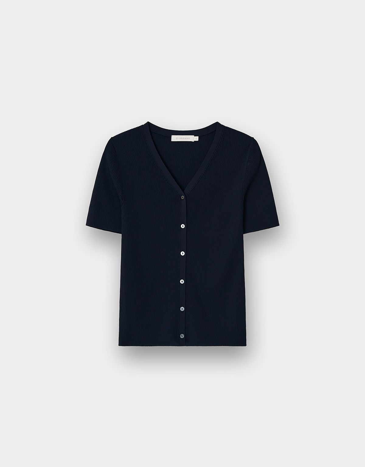 지오다노(GIORDANO) 골지 브이넥 반팔 가디건(12GG) 355901 [3color]