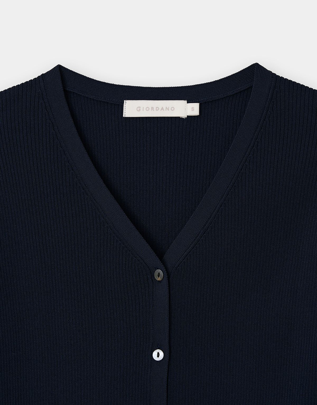 지오다노(GIORDANO) 골지 브이넥 반팔 가디건(12GG) 355901 [3color]