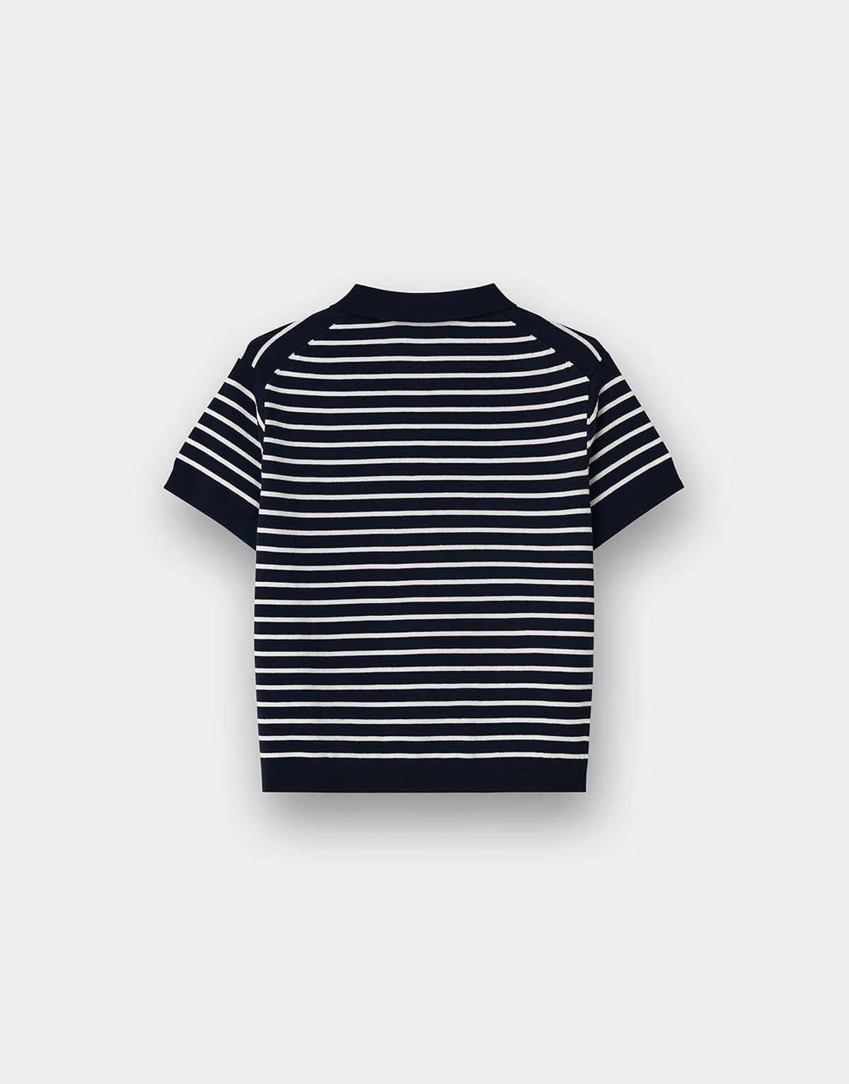 지오다노(GIORDANO) 스트라이프 폴로넥 반팔 니트(12GG) 355902 [2color]