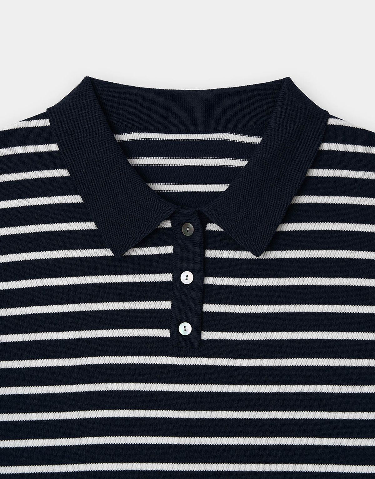 지오다노(GIORDANO) 스트라이프 폴로넥 반팔 니트(12GG) 355902 [2color]