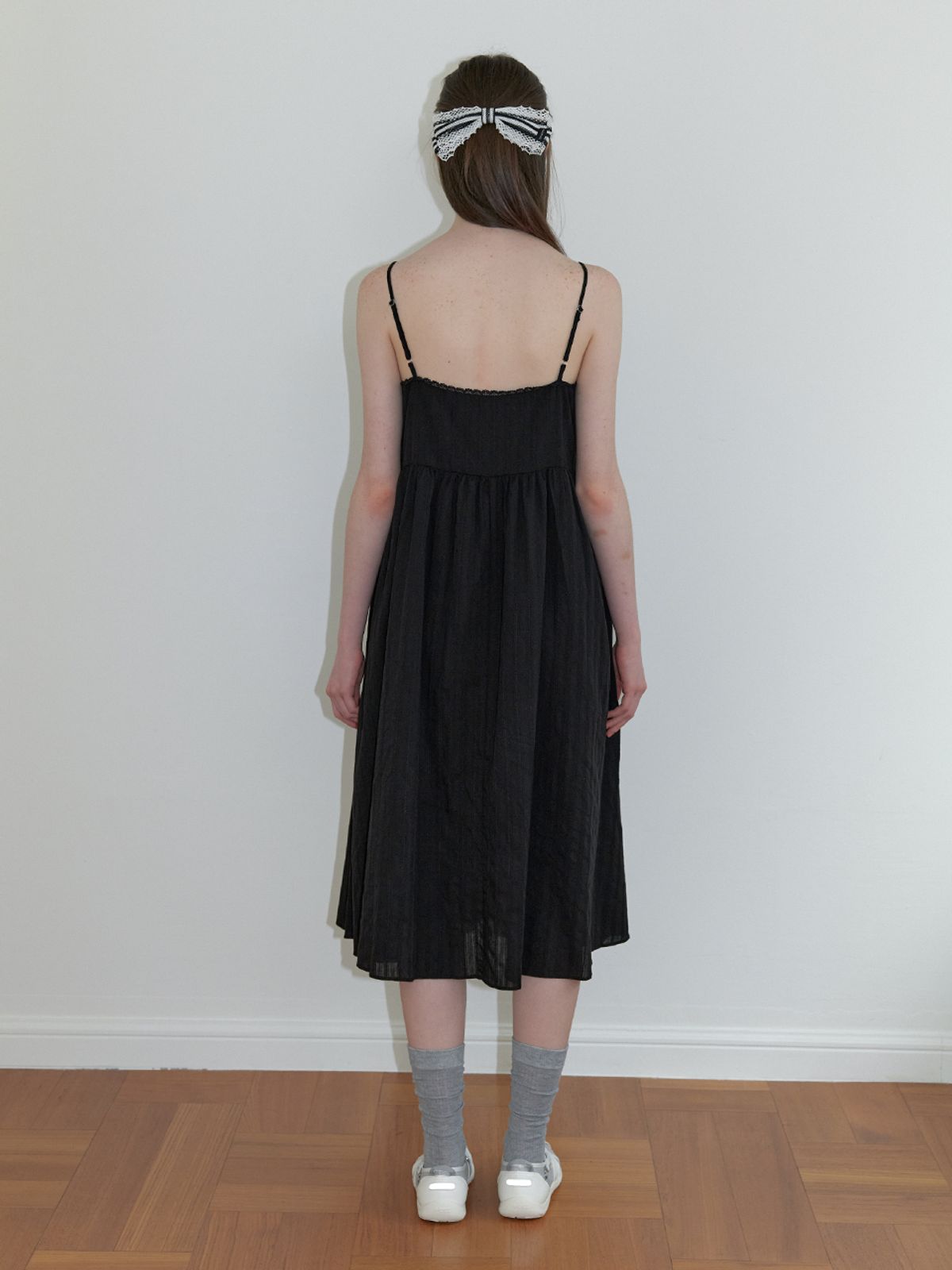 카인더베이비(KINDABABY) petit lace button long dress - black