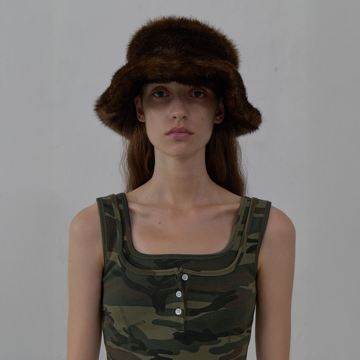 엘씨디씨티엠(LCDC™) DOUBLE LAYERED TANK TOP CAMO (KHAKI)