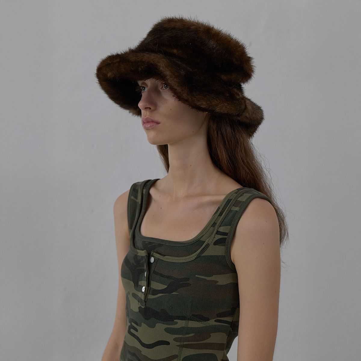 엘씨디씨티엠(LCDC™) DOUBLE LAYERED TANK TOP CAMO (KHAKI)