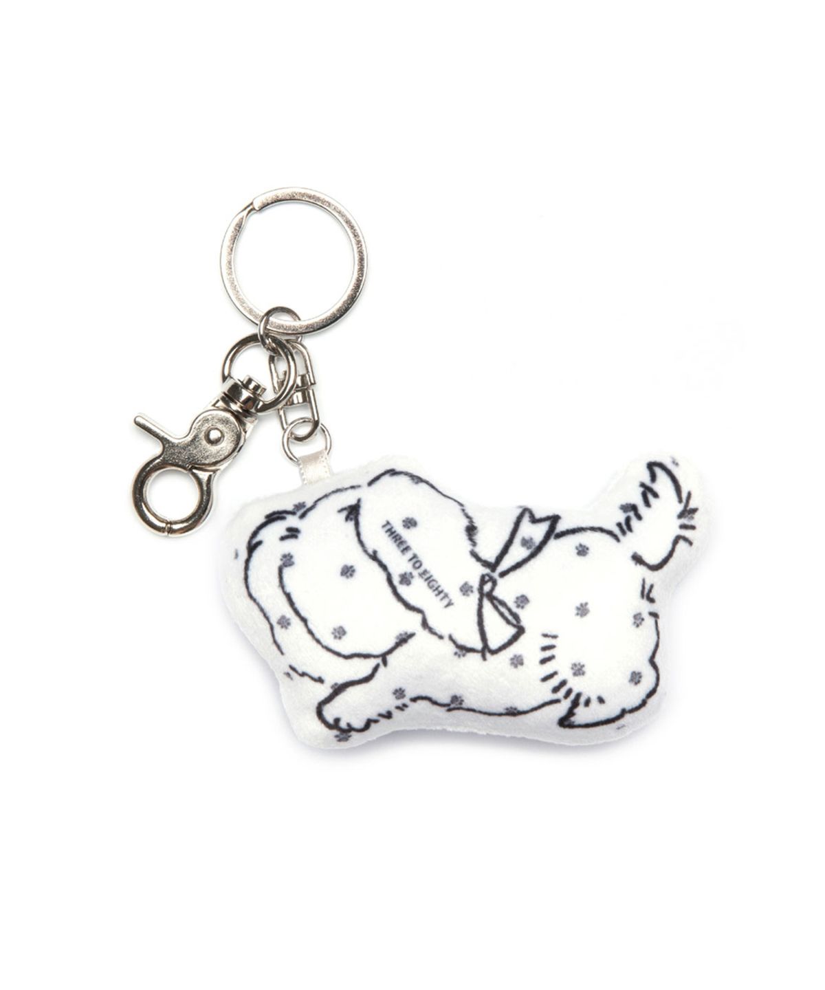 쓰리투에이티(THREE TO EIGHTY) PÖPPI KEYRING WHITE