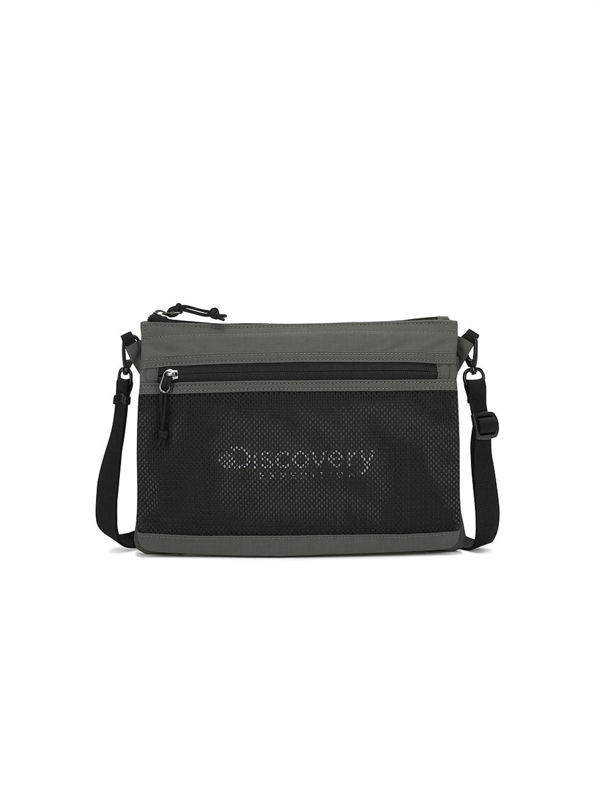 디스커버리 익스페디션(DISCOVERY EXPEDITION) 리프레임 더블바디 크로스백 (D/GREY)