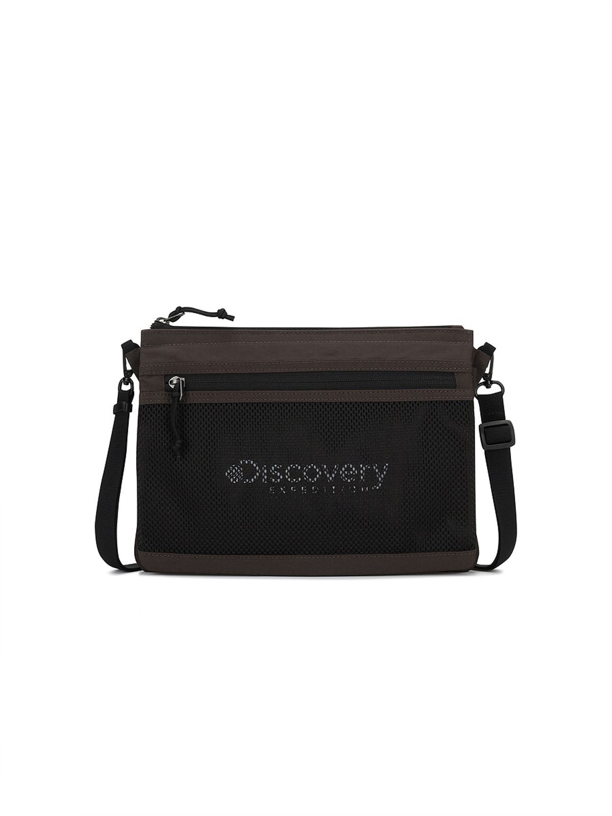 디스커버리 익스페디션(DISCOVERY EXPEDITION) 리프레임 더블바디 크로스백 (D/BROWN)