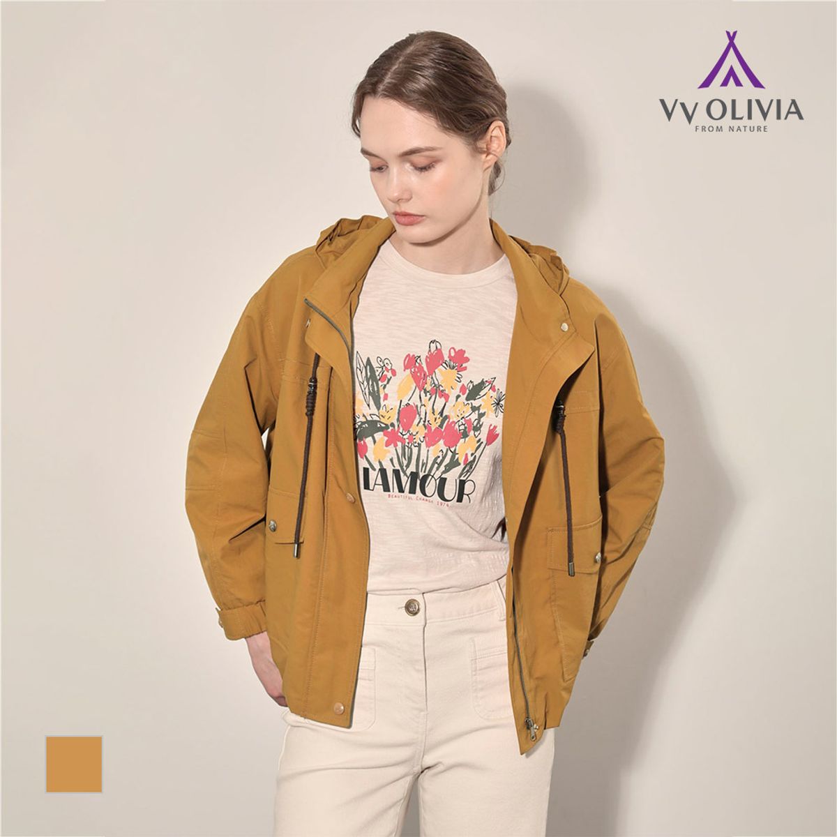 비비올리비아(VVOLIVIA) 캐주얼 후디드 점퍼_VVCCL4F8171