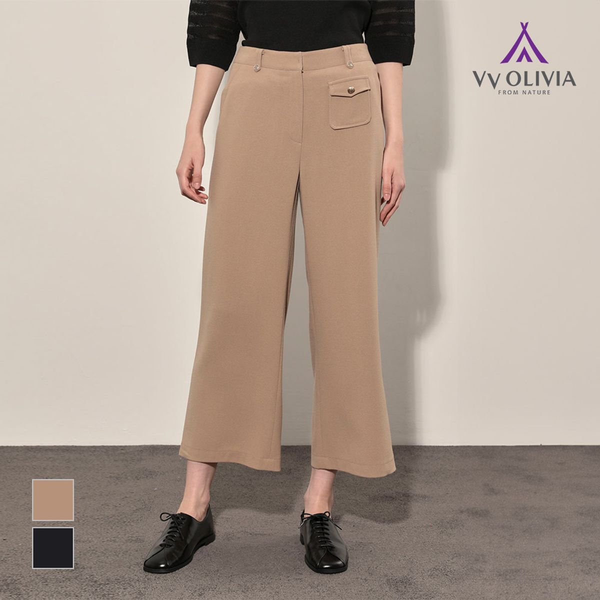 비비올리비아(VVOLIVIA) 큐롯 팬츠_VVPDL4F8271