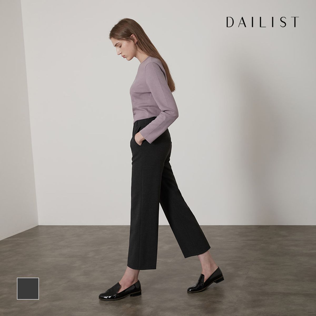 데일리스트(DAILIST) 세미와이드 팬츠_MDBDLYF7441