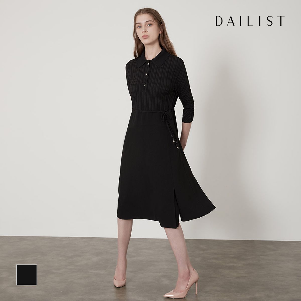 데일리스트(DAILIST) 니트카라 원피스_MDBOAYF7411