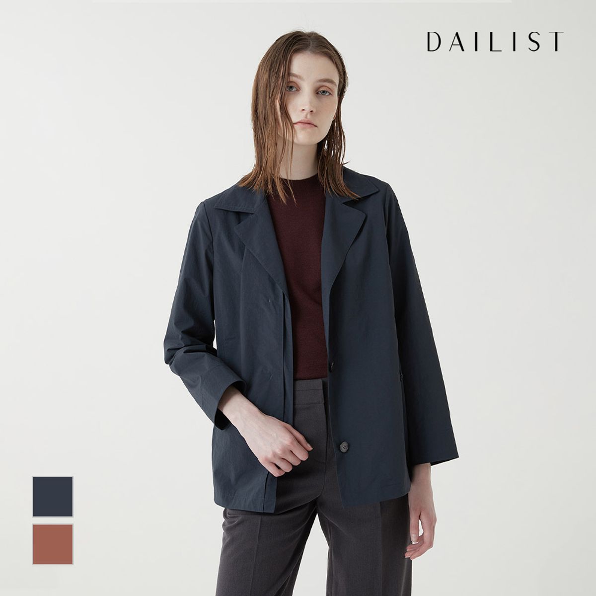 데일리스트(DAILIST) 이중 앞판 숏 트렌치_MDBEB3F7211