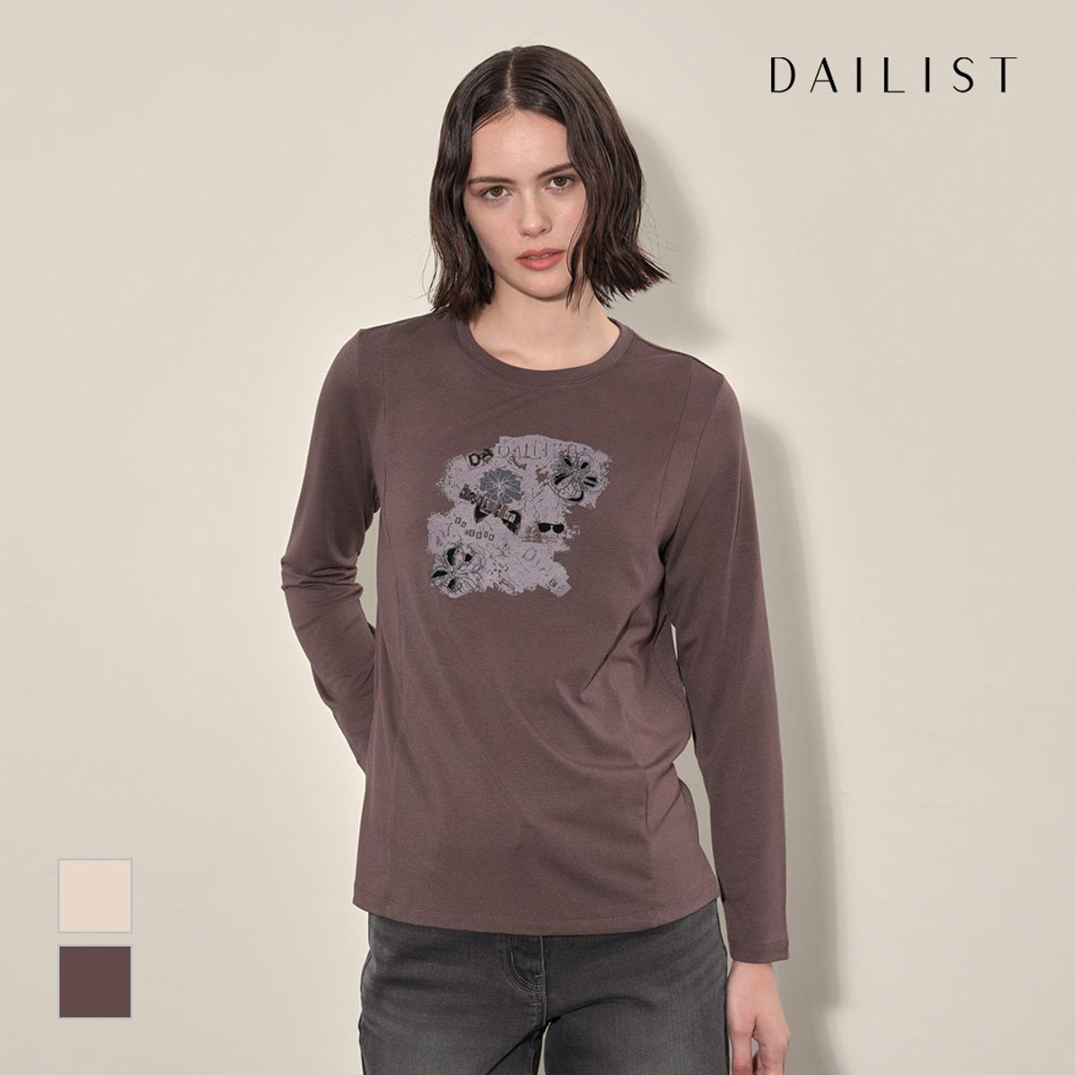 데일리스트(DAILIST) 원포인트 긴팔 티셔츠_MDEAL4F7331