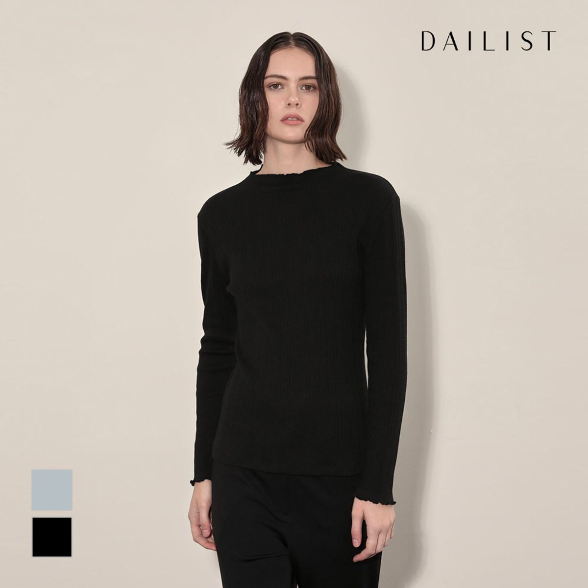 데일리스트(DAILIST) 골지 반넥 티셔츠_MDEAL4F7351