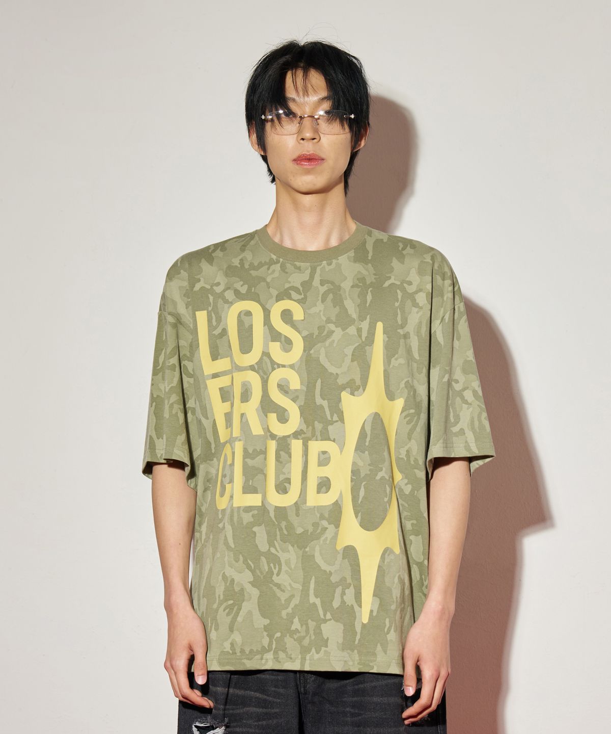 루저스클럽(LOSERS CLUB) 로고 반팔티셔츠 카모
