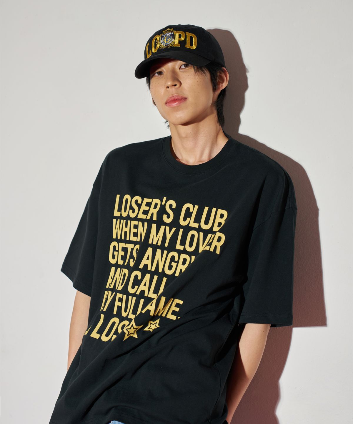 루저스클럽(LOSERS CLUB) 슬로건 반팔티셔츠 블랙