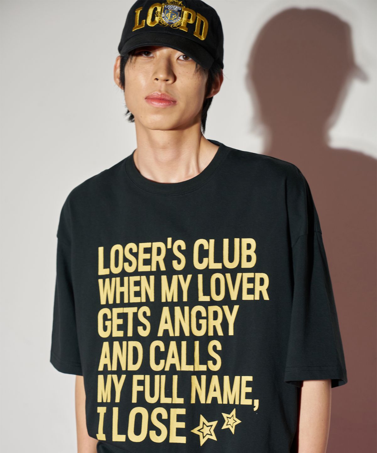 루저스클럽(LOSERS CLUB) 슬로건 반팔티셔츠 블랙
