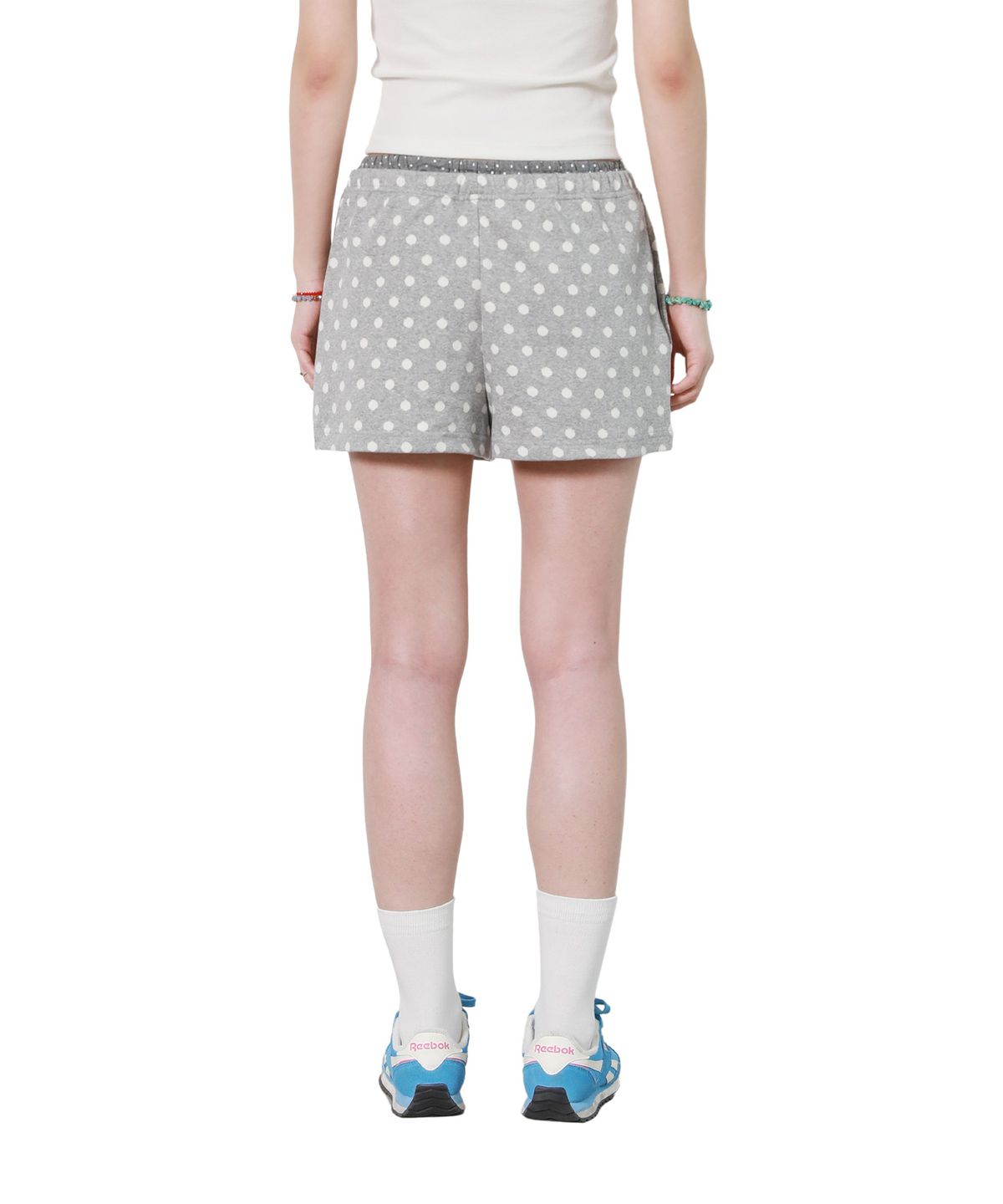 피스메이커(PIECE MAKER) DOT LAYERED SHORT PANTS (GREY)
