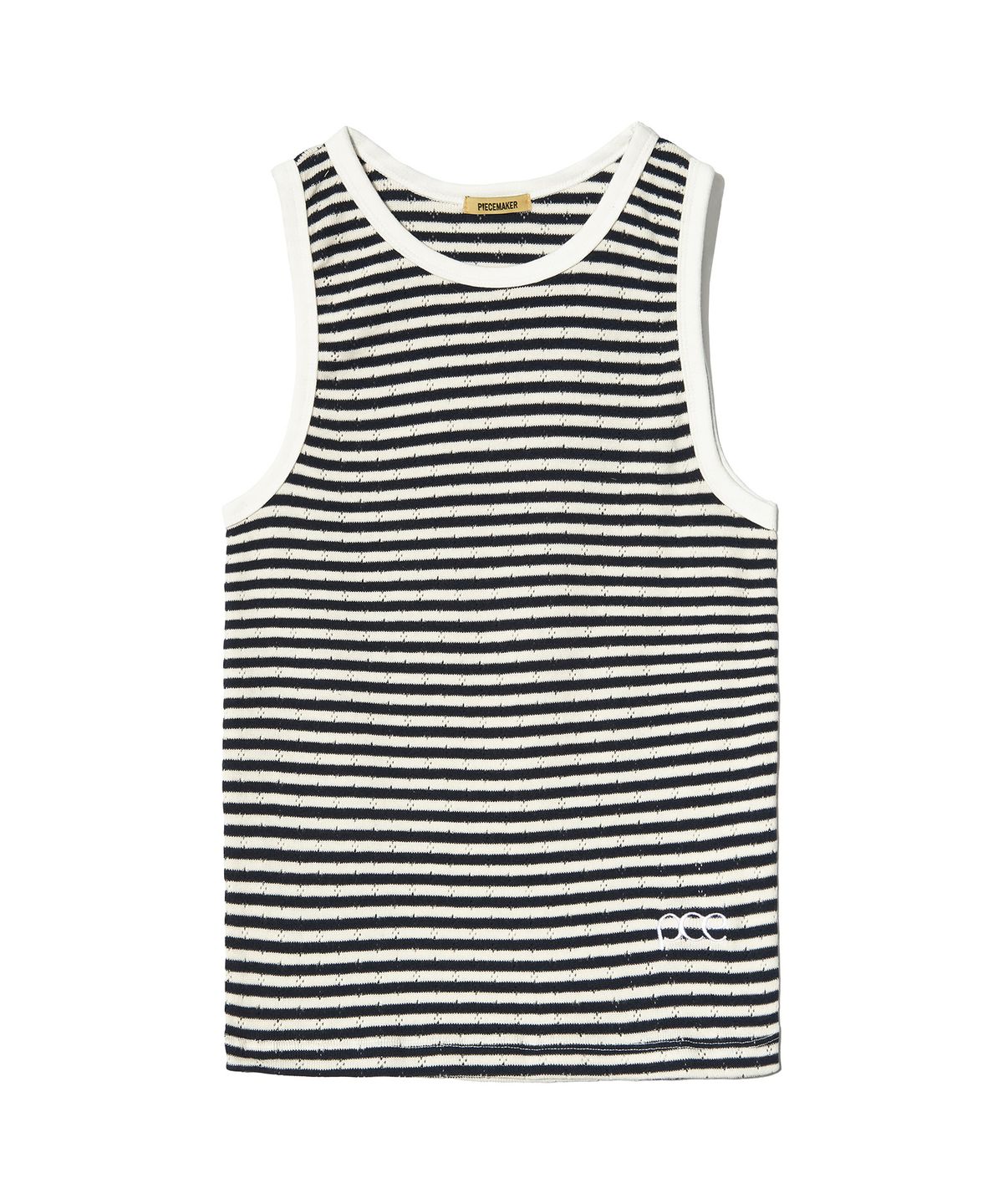 피스메이커(PIECE MAKER) PUNCHING STRIPE TANK TOP (NAVY)