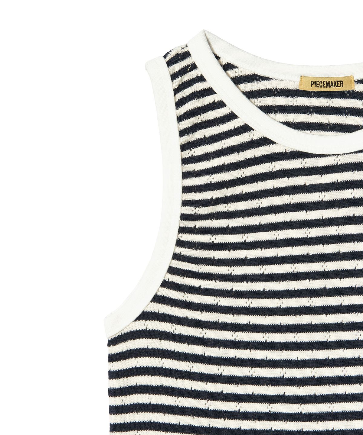 피스메이커(PIECE MAKER) PUNCHING STRIPE TANK TOP (NAVY)
