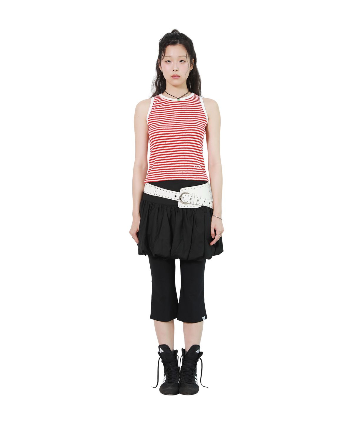 피스메이커(PIECE MAKER) PUNCHING STRIPE TANK TOP (RED)