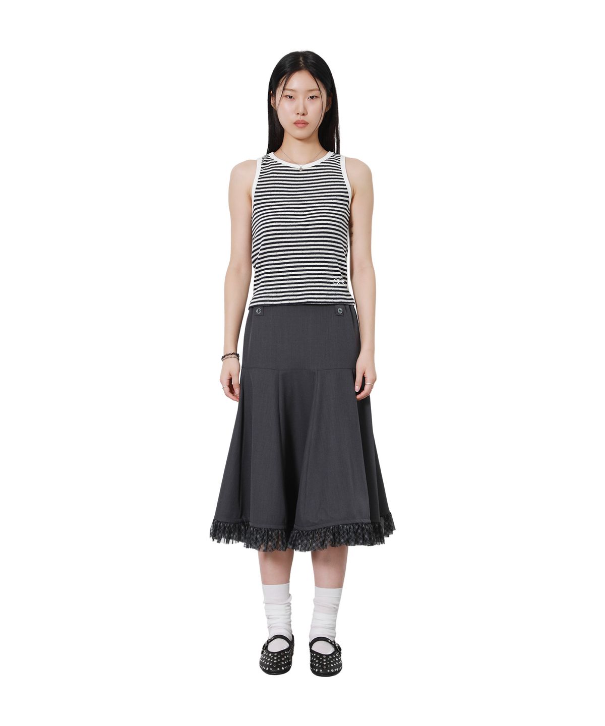 피스메이커(PIECE MAKER) PUNCHING STRIPE TANK TOP (RED)