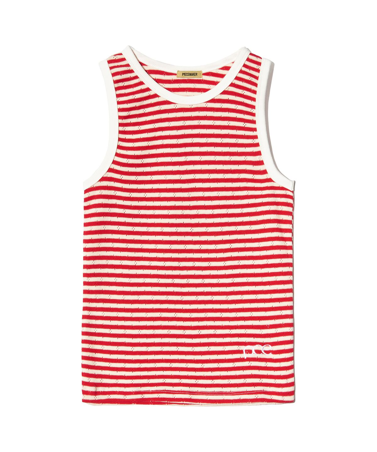 피스메이커(PIECE MAKER) PUNCHING STRIPE TANK TOP (RED)