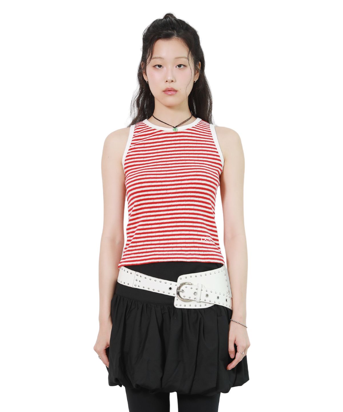 피스메이커(PIECE MAKER) PUNCHING STRIPE TANK TOP (RED)
