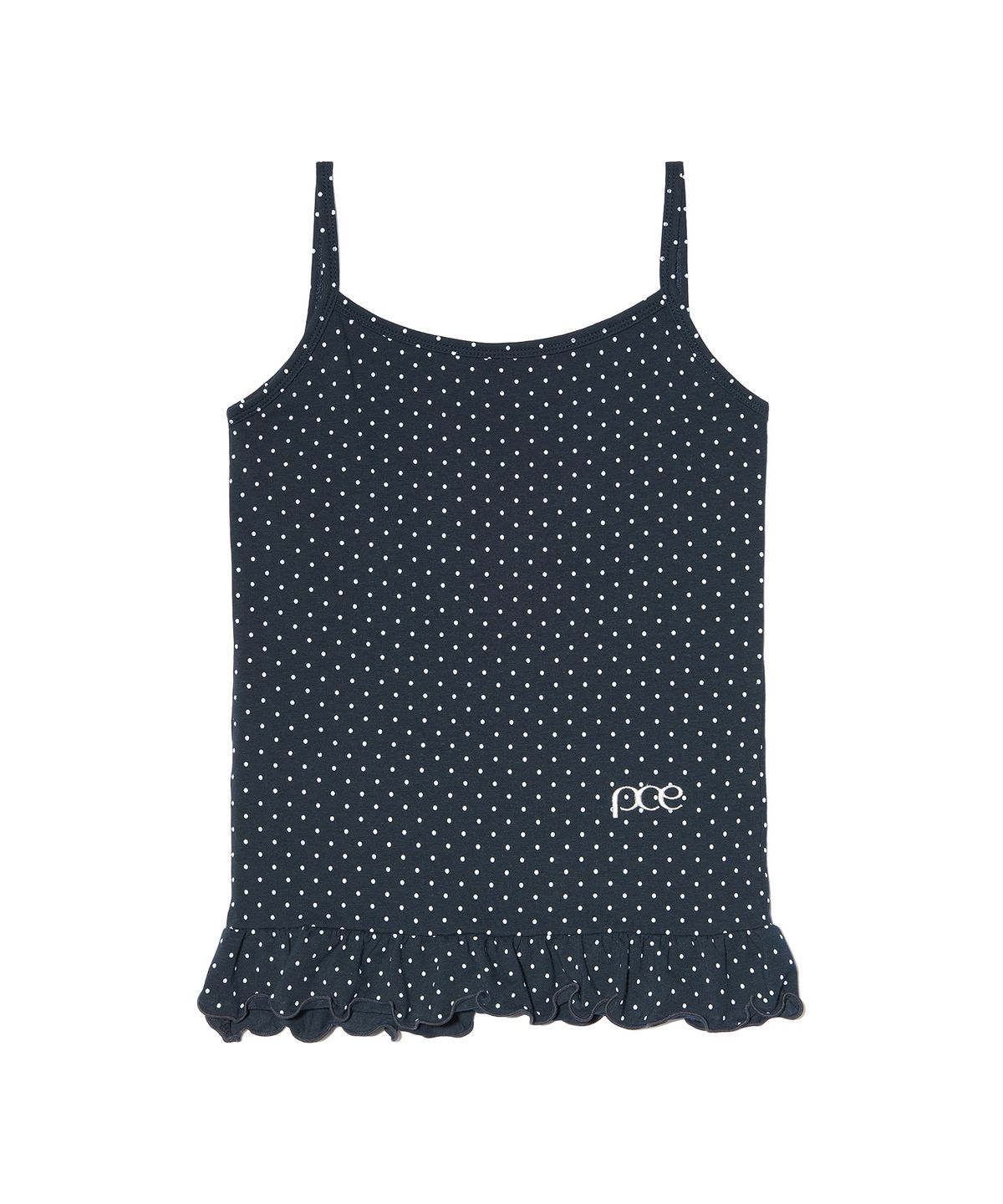 피스메이커(PIECE MAKER) DOT FRILL SLEEVELESS (NAVY)