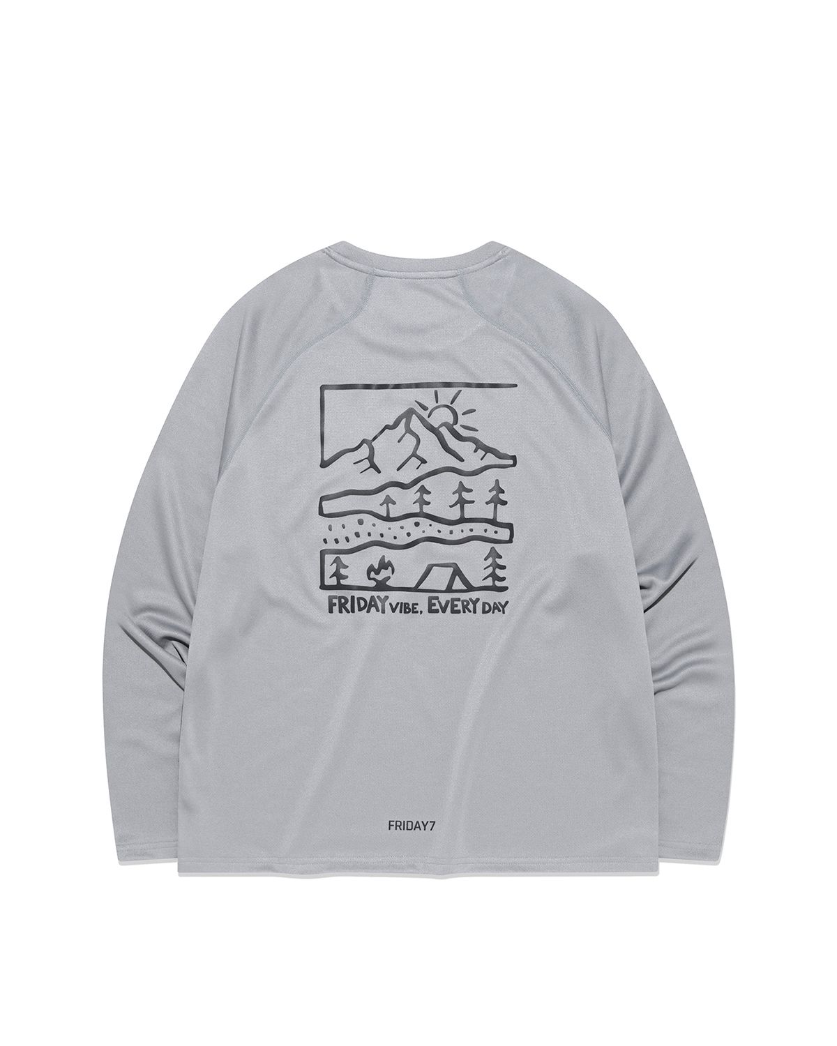 프라이데이세븐(FRIDAYSEVEN) 폴라텍 Polartec POWER DRY long sleeve - ASHGRAY