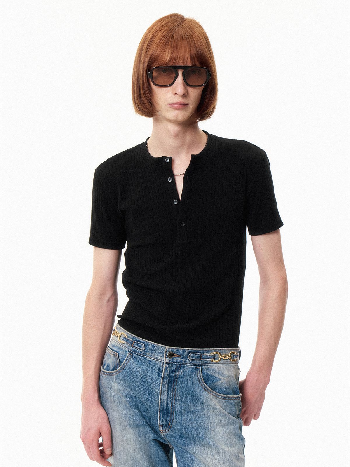 쿠르베(COURBE) Wed Heniey Neck (Black)