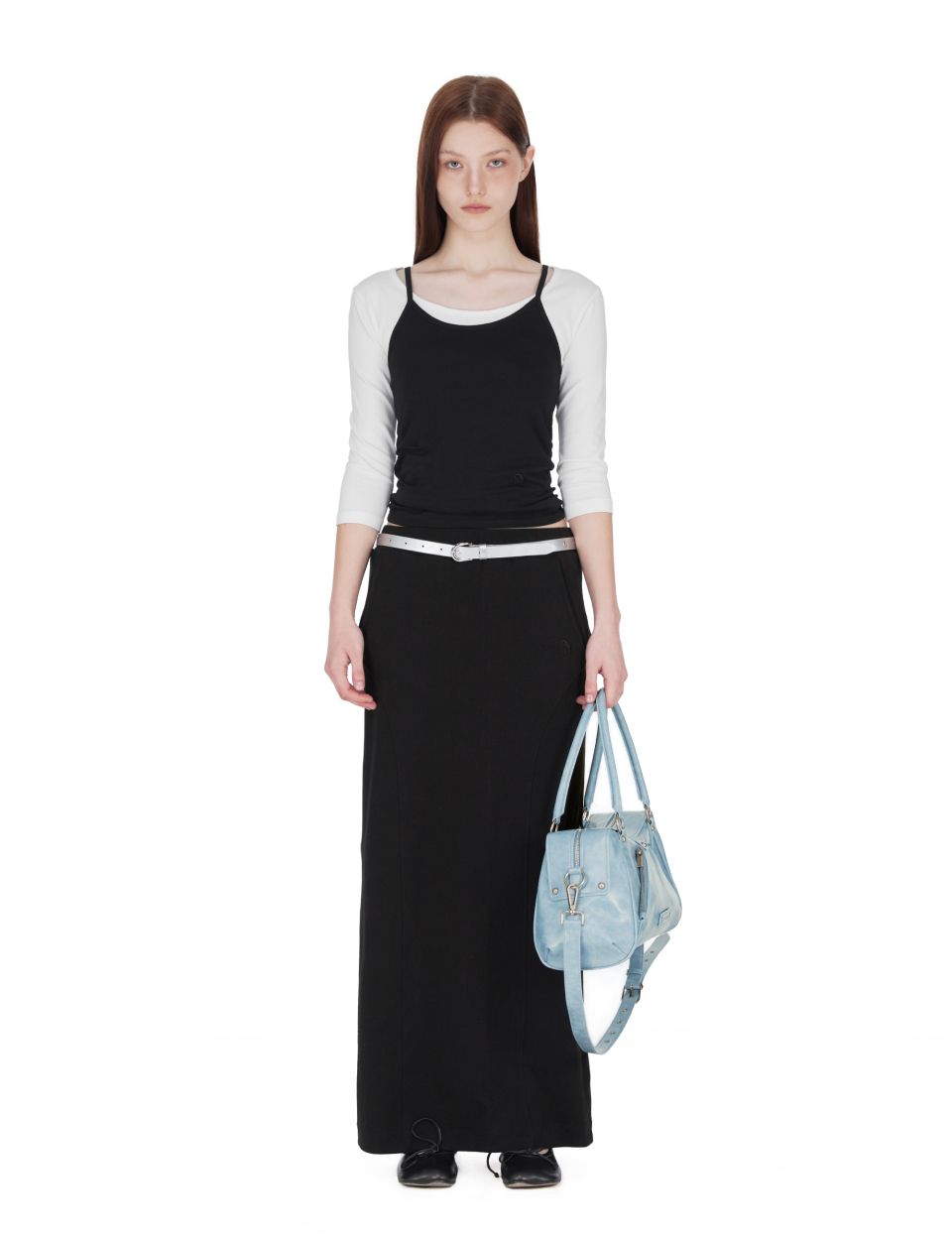 MUSINSA | SUNBURNPROJECT Faux Leather M.O.S Bag, SKY BLUE