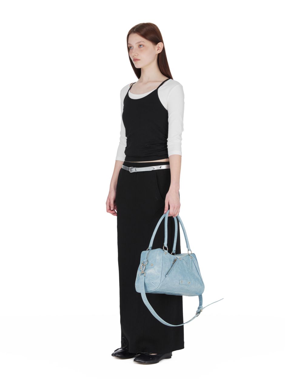 MUSINSA | SUNBURNPROJECT Faux Leather M.O.S Bag, SKY BLUE