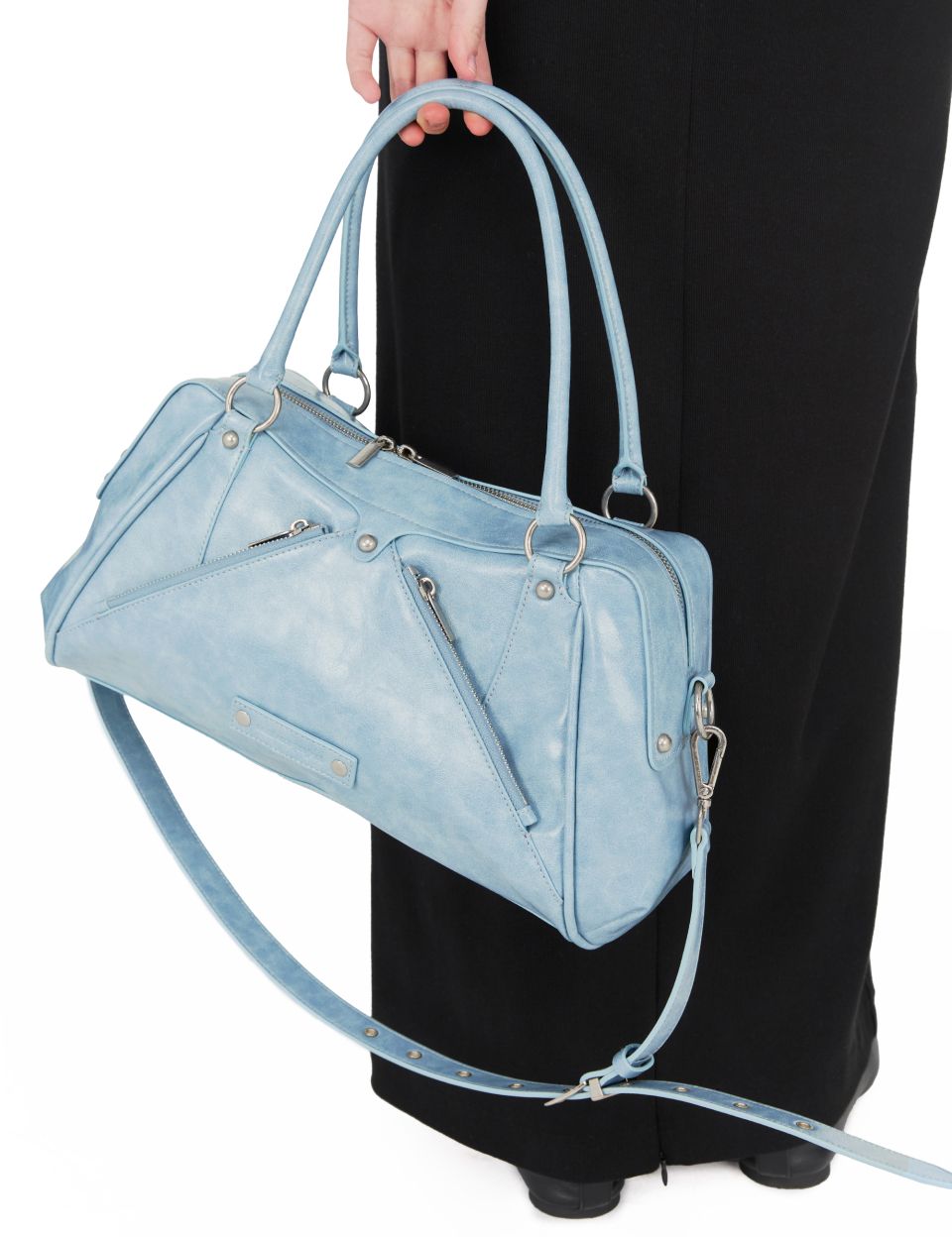 MUSINSA | SUNBURNPROJECT Faux Leather M.O.S Bag, SKY BLUE