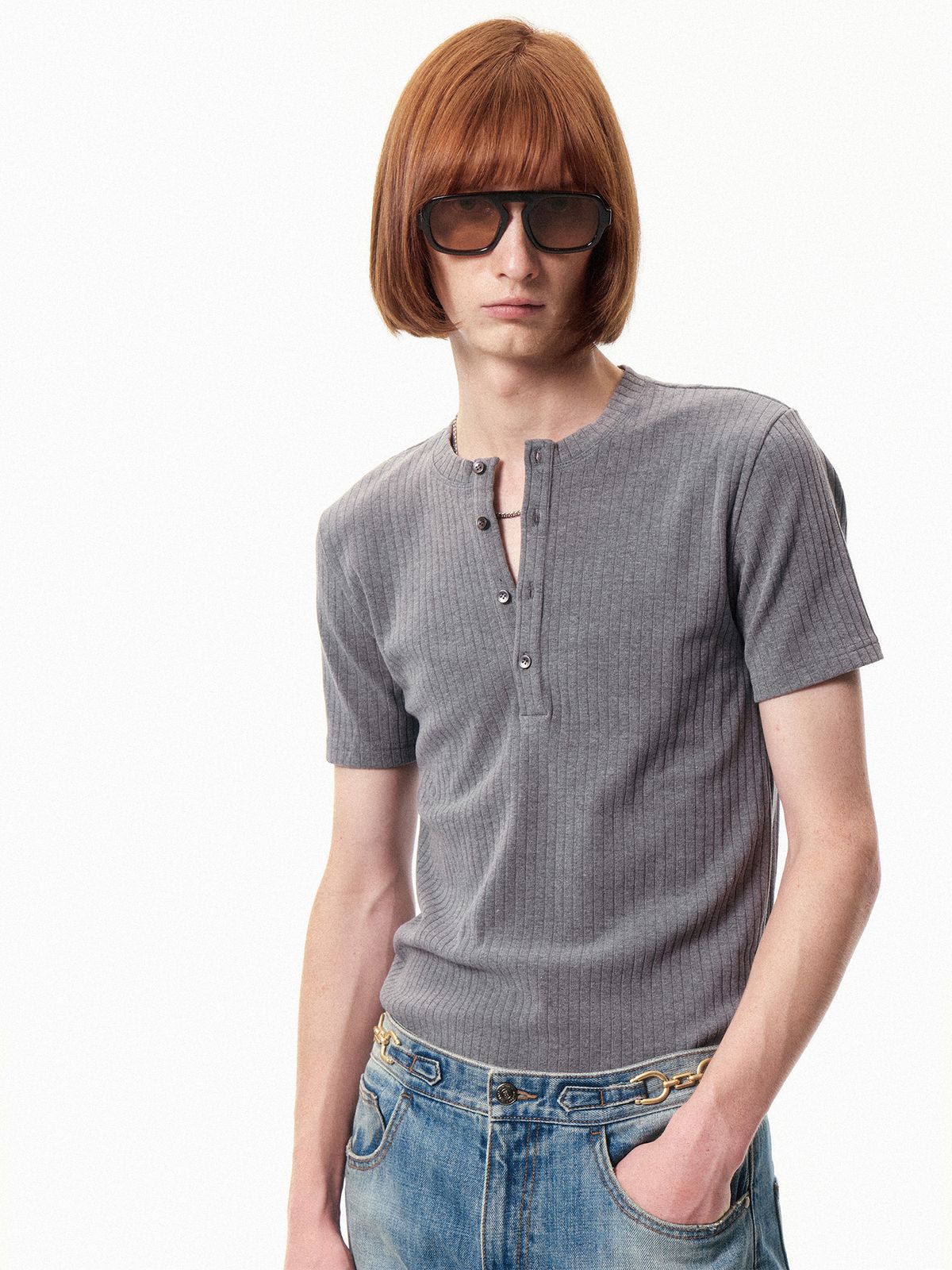 쿠르베(COURBE) Wed Heniey Neck (Gray)