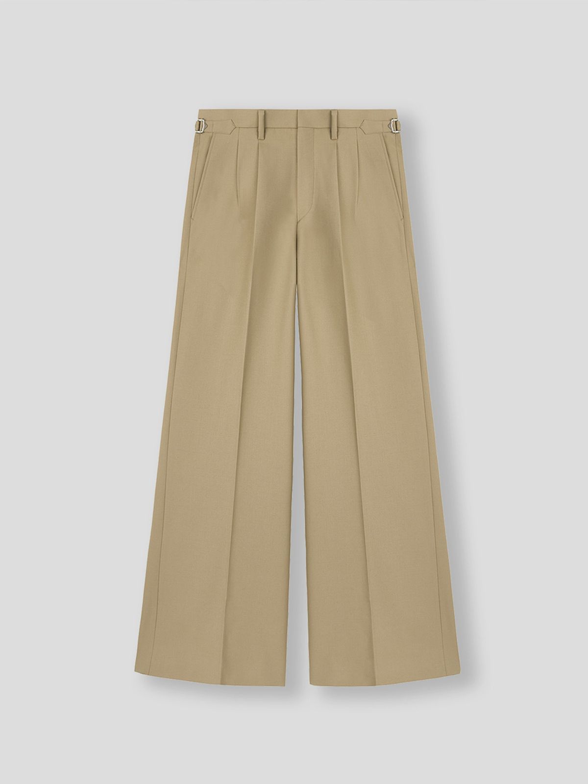 쿠르베(COURBE) High Waist Flare Pants (Beige)