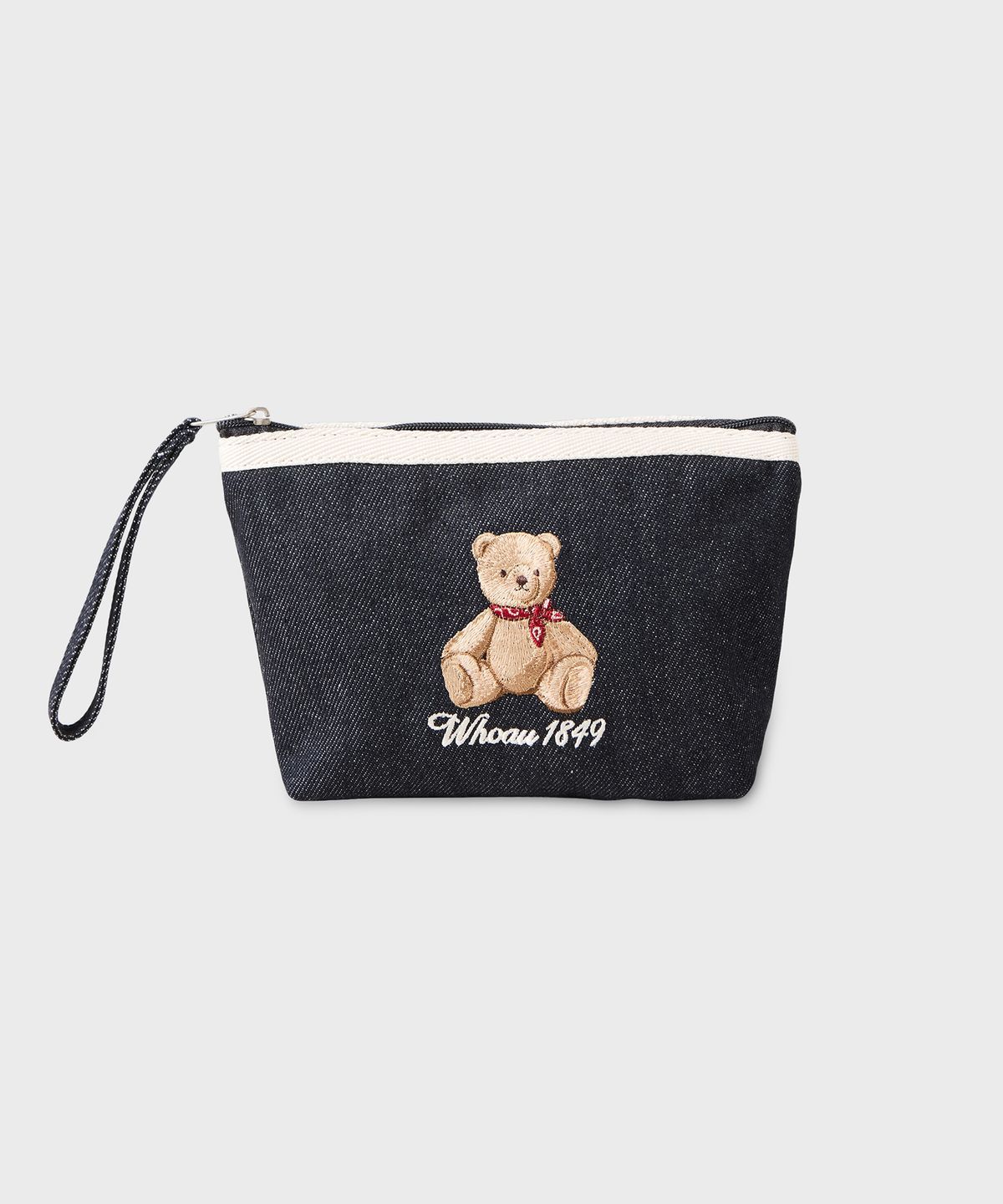 후아유(WHO.A.U) Bear Embroidery Pouch / WHAQG4912A