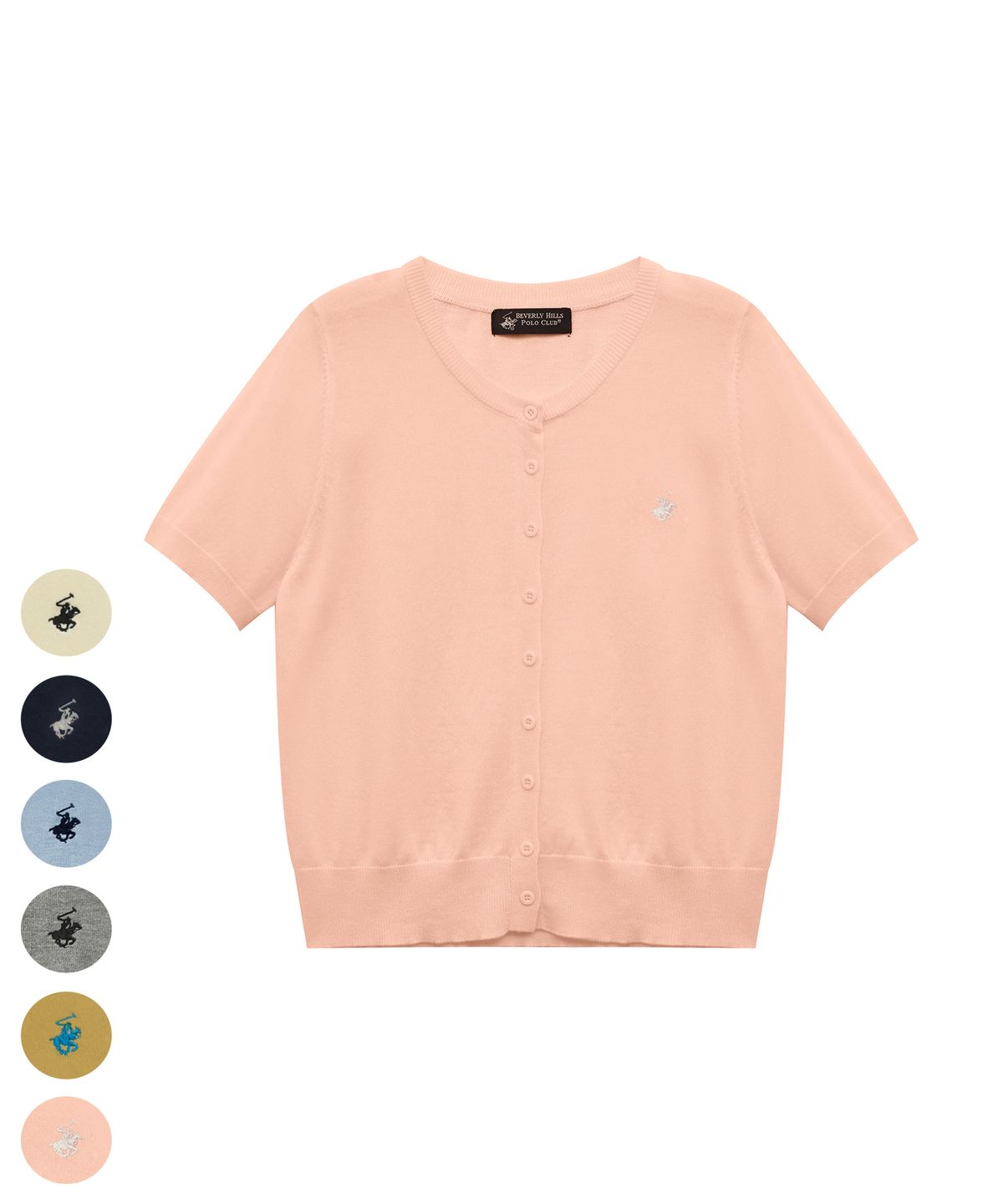 비버리힐스 폴로클럽(BHPOLOCLUB) 여성 데일리 소프트 터치 반팔 가디건 6Color TK015
