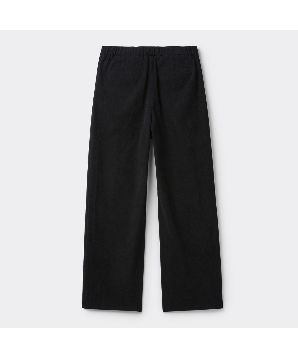 커스텀멜로우(CUSTOMELLOW) Black Wide Fit One Tuck Corduroy Pants CWPAW25842BKX