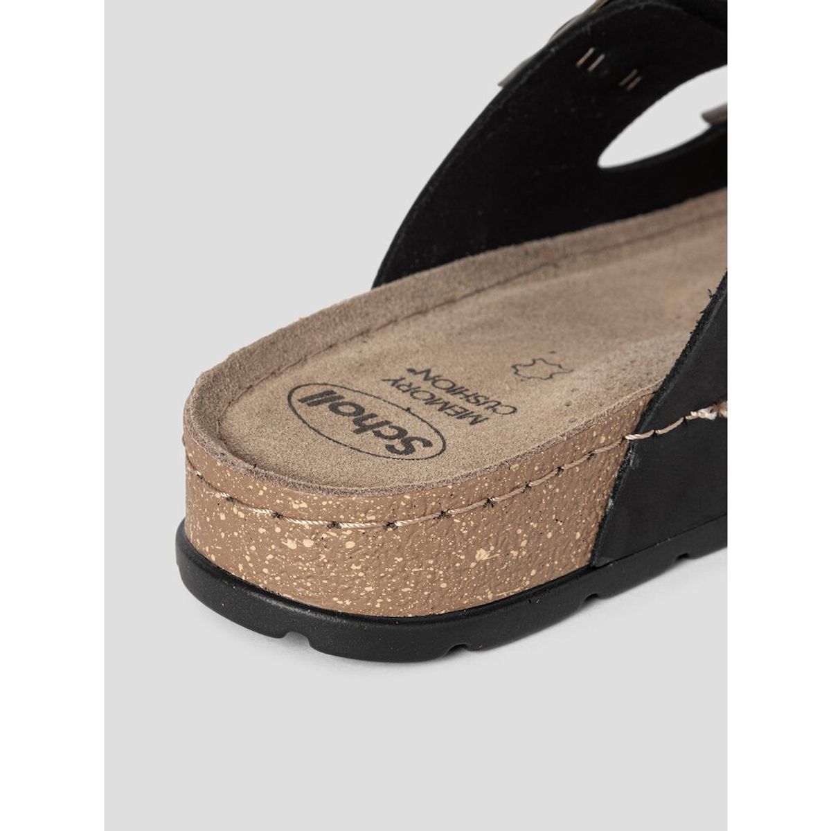 숄(SCHOLL) (WOMEN) 투스트랩 컴포트 샌들  블랙 (HH54K2F165)
