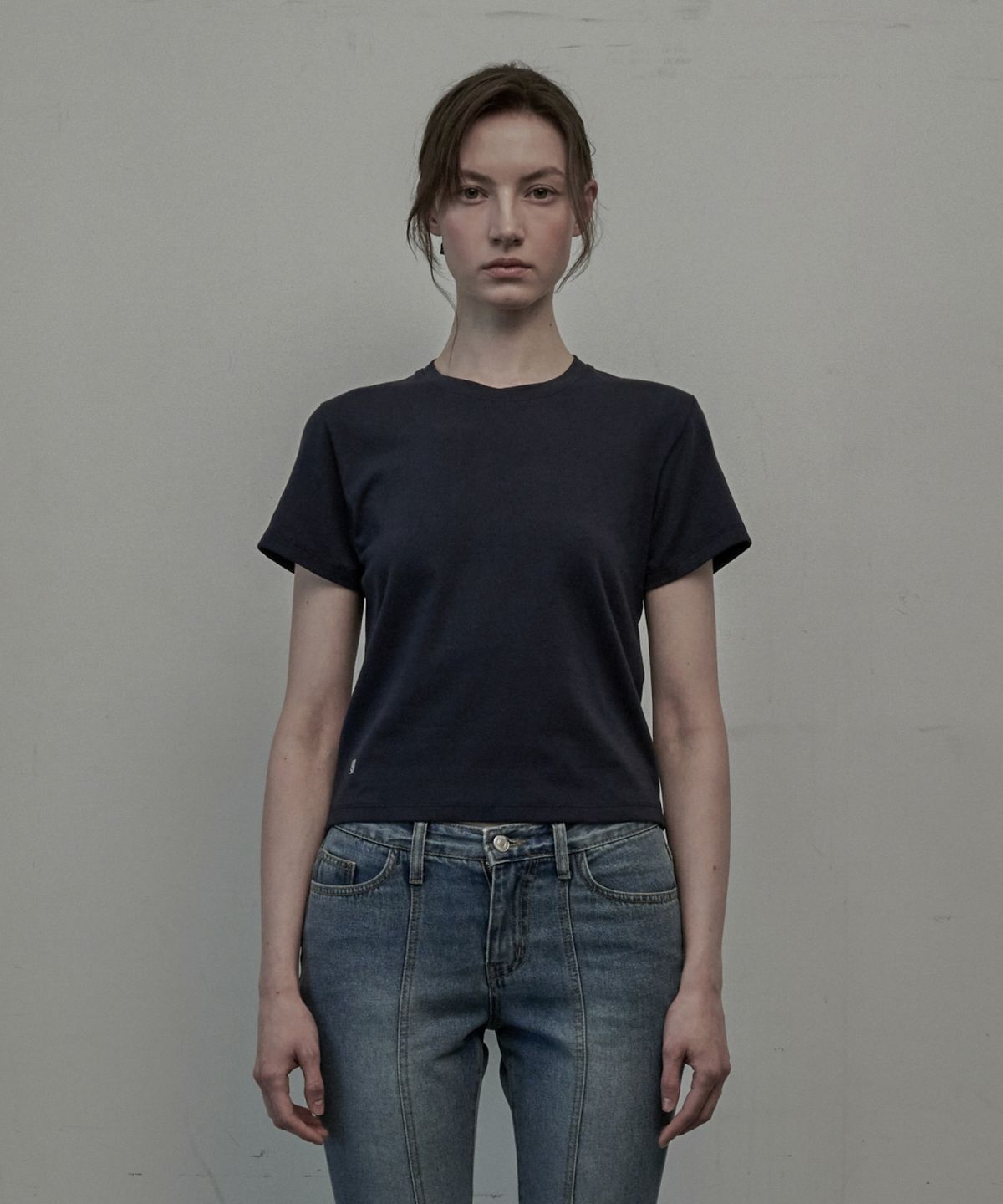 마우솔레움(MAU SOLEUM) Logo Embroidered T-Shirt - White,Black,Navy